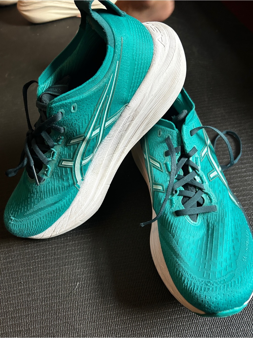ASICS Gel-Nimbus 27 Men’s Size 8.5 Teal Running Shoes Athletic Sneakers